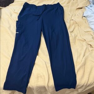 Grey's Anatomy Navy Straight-Leg Scrub Pants with Drawstring